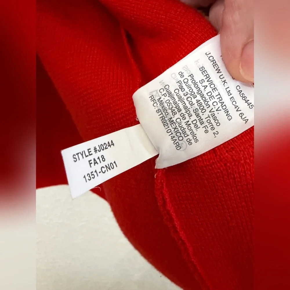 J. Crew 365 Red Sophie Open Front Sweater Blazer Cardigan - S